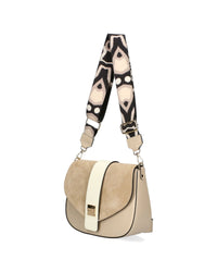 Women's leather bag with interchangeable flaps
