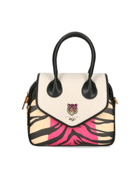 Women's bag with printed strap and interchangeable EGO flaps