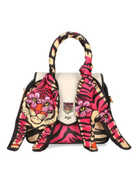 Women's bag with printed strap and interchangeable EGO flaps