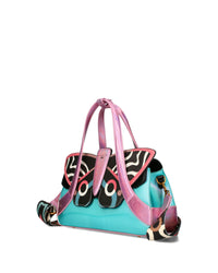 "SYNERGIA" women's handbag with detachable EGO butterfly