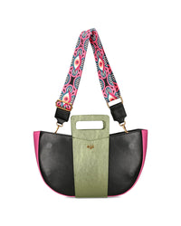 "Butterfly" Women's Handbag with Detachable Accessory and 3 Straps