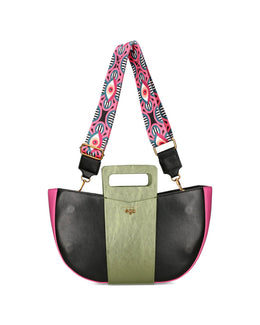 "Butterfly" Women's Handbag with Detachable Accessory and 3 Straps