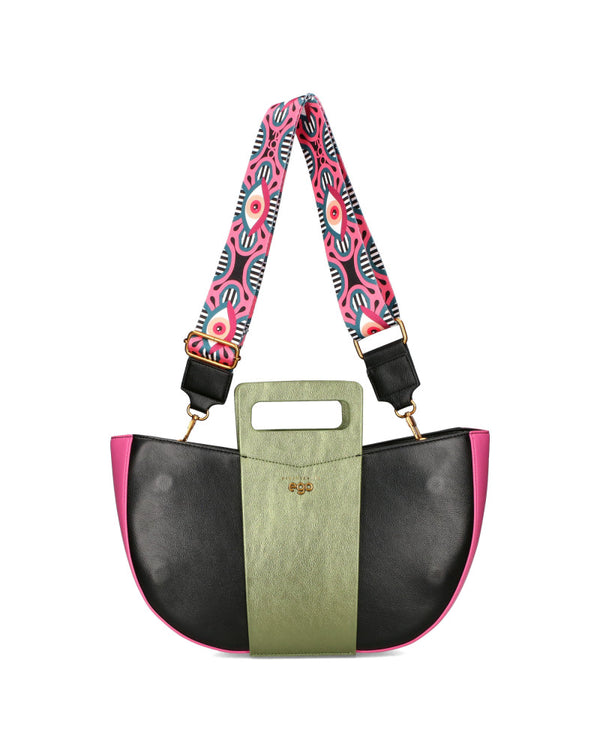 "Butterfly" Women's Handbag with Detachable Accessory and 3 Straps