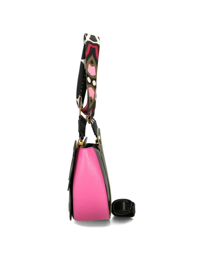 "Butterfly" Women's Handbag with Detachable Accessory and 3 Straps